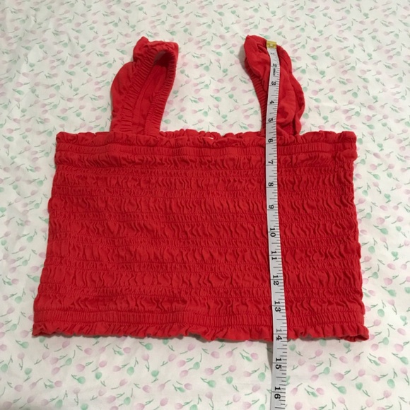 NWOT GAP Kids Cotton Smocked Tube Top Red Girls XXL/Women's S - Picture 3 of 6